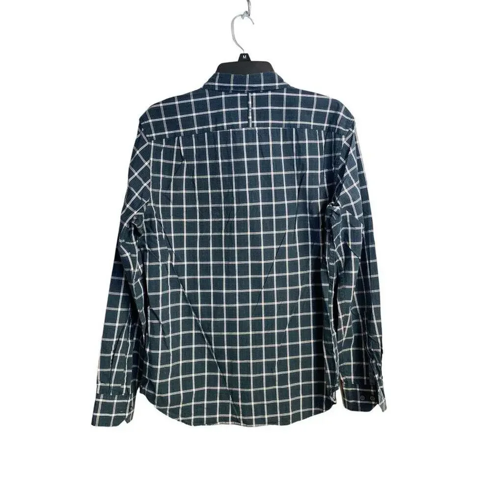 Banana Republic Men's Camden Fit Long Sleeve Tartan Plaid Cotton Button Down Med